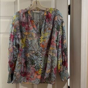 Alice + Olivia Multicolor Floral Blouse